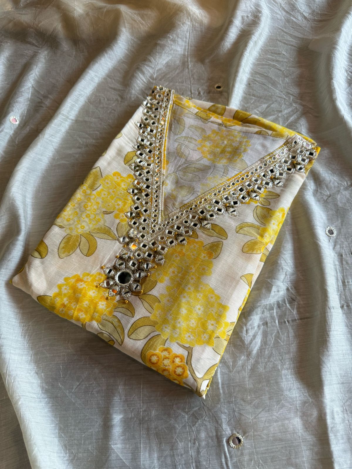 Pure cotton linen digital printed Full Suit