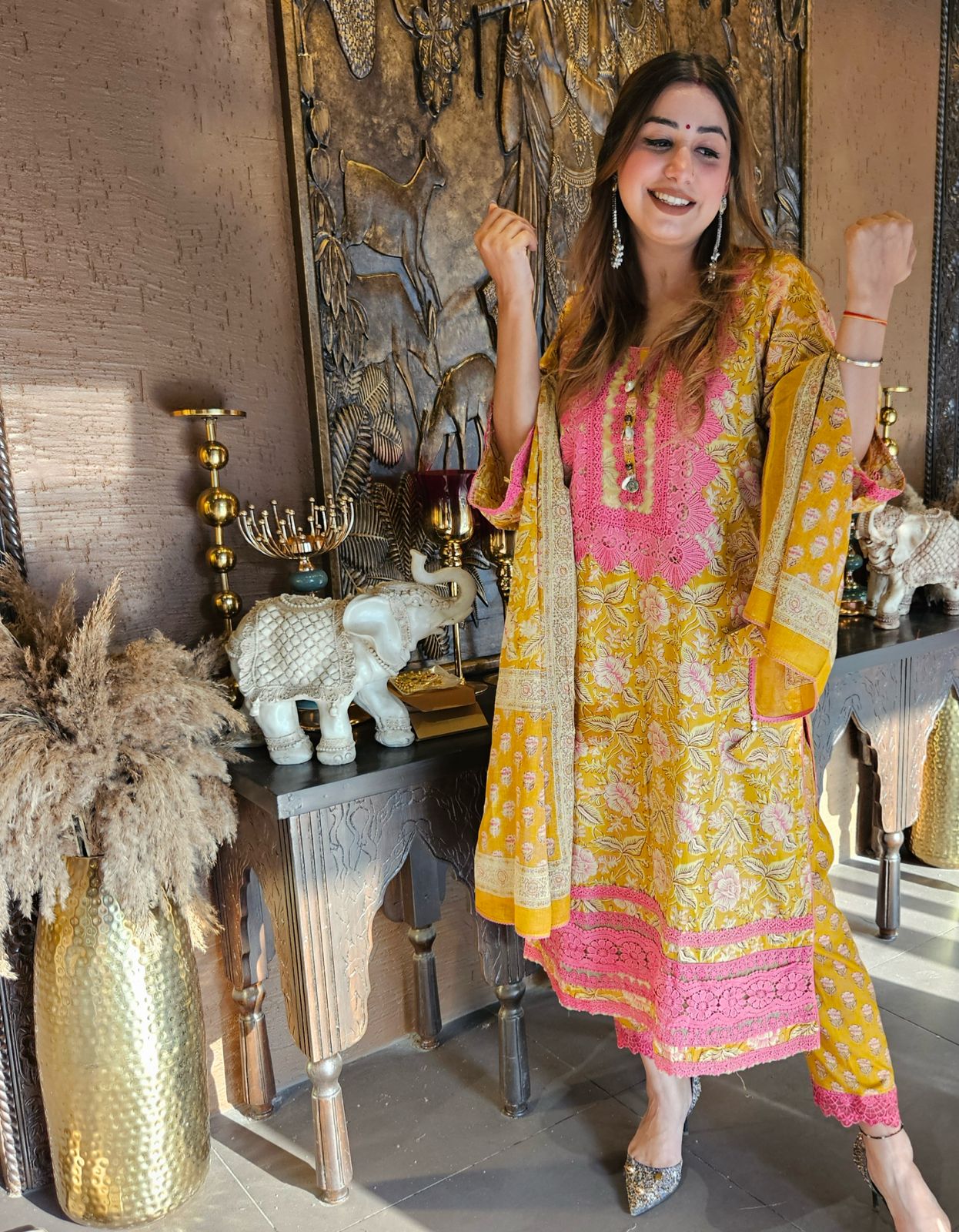 100% Pure organic Cotton suits collection with beautiful Block printing