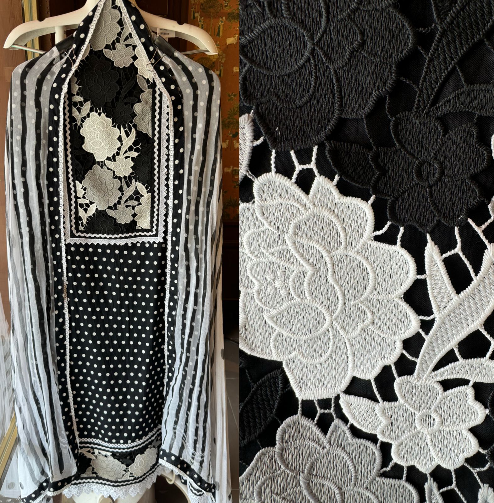 Pure 100% organic cotton unstitched Suit