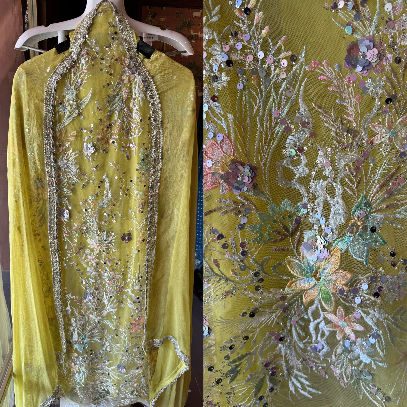 Beautiful Sequece embellished Unstitched Shirt