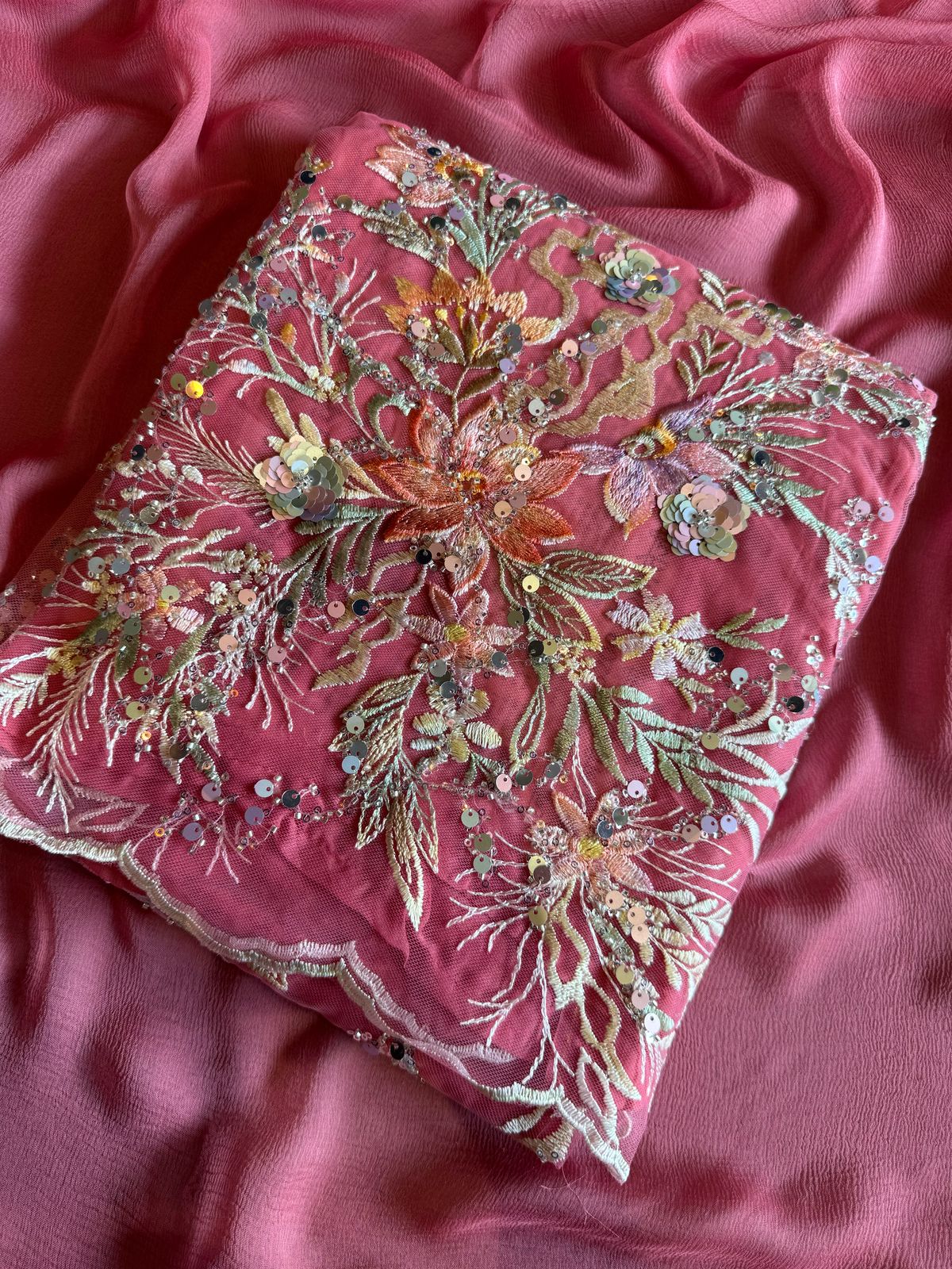 Beautiful Sequece embellished Unstitched Shirt