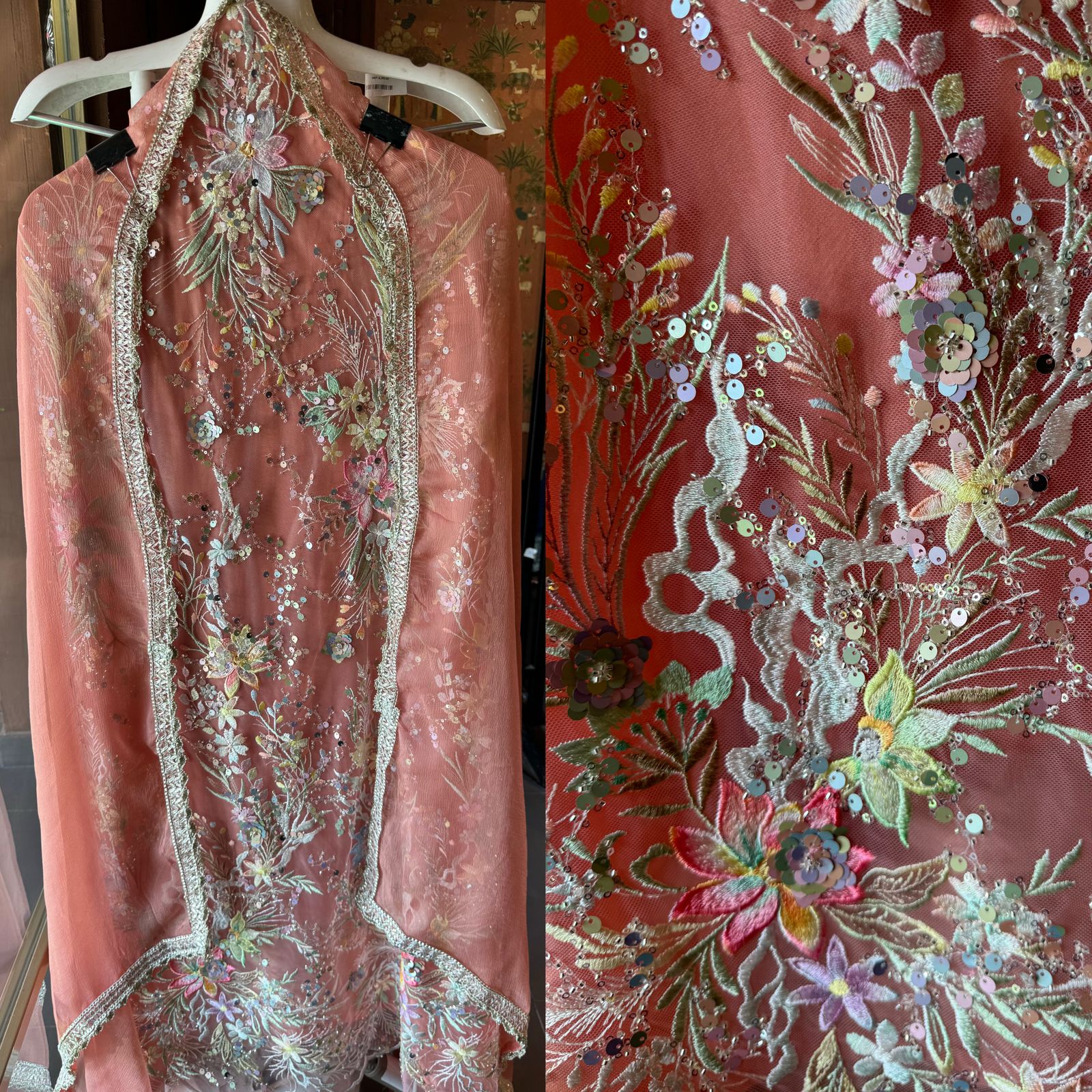 Beautiful Sequece embellished Unstitched Shirt