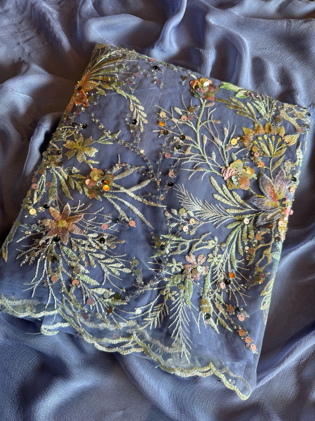 Beautiful Sequece embellished Unstitched Shirt