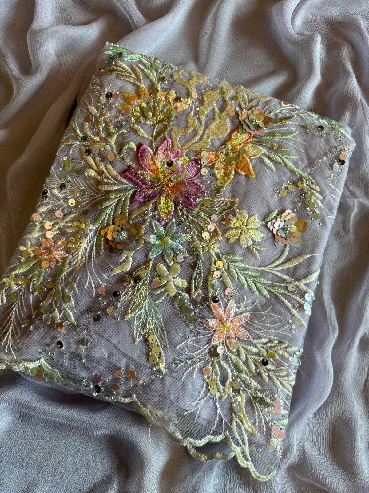 Beautiful Sequece embellished Unstitched Shirt