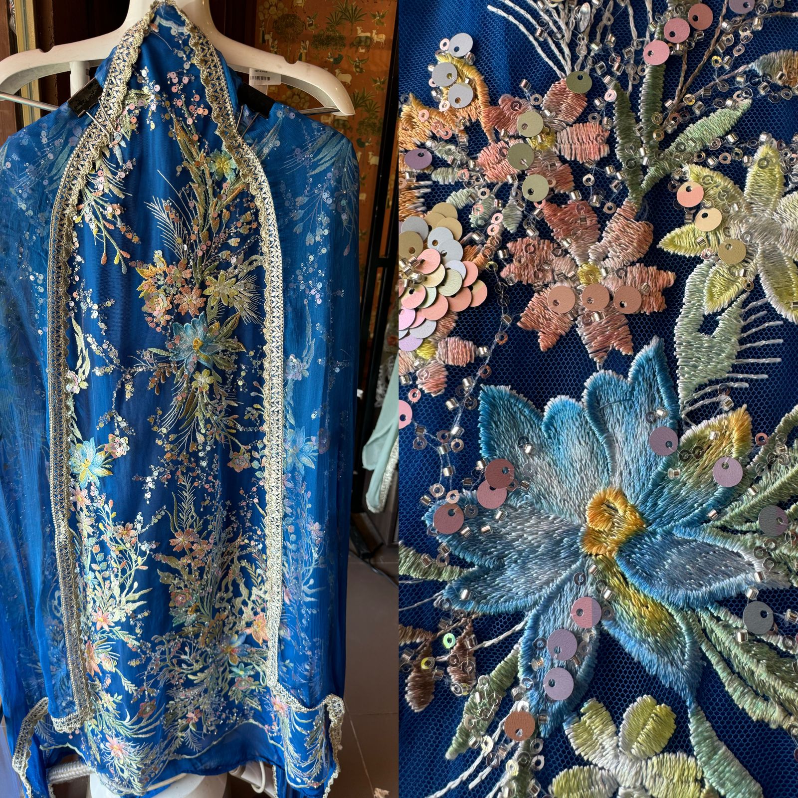 Beautiful Sequece embellished Unstitched Shirt