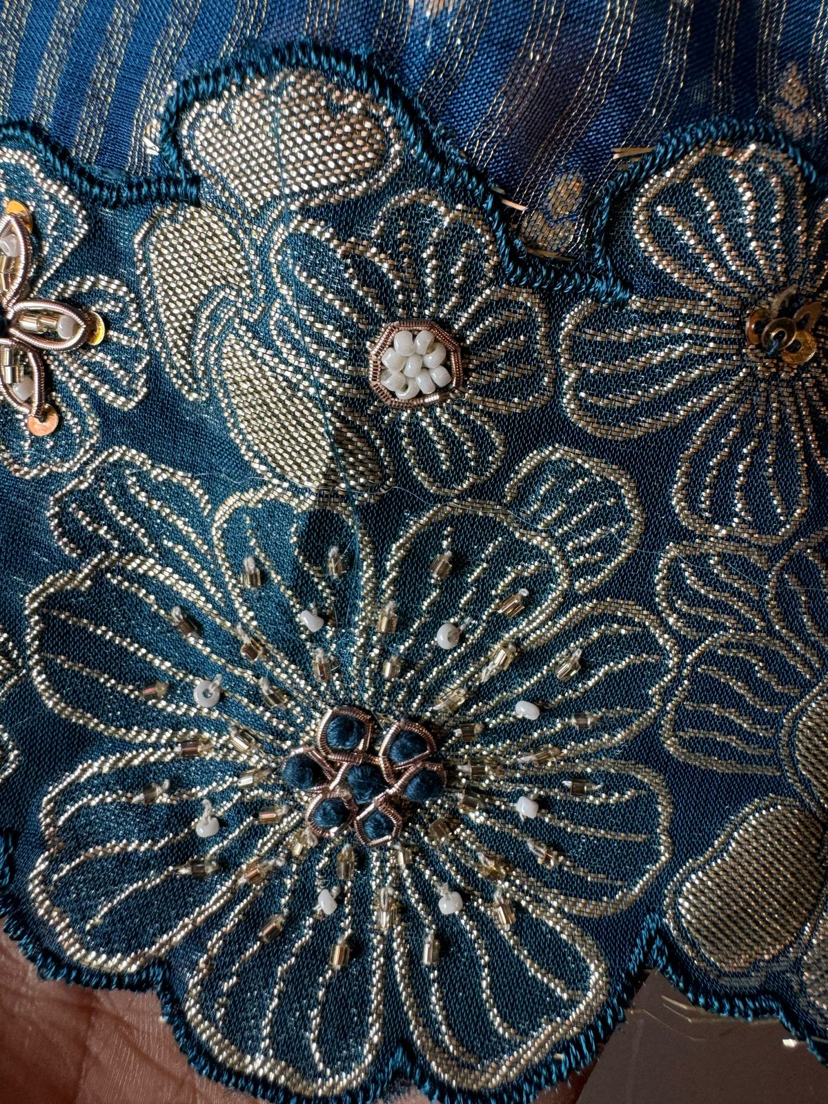 Self organza Bootidaar shirt with embroidered floral