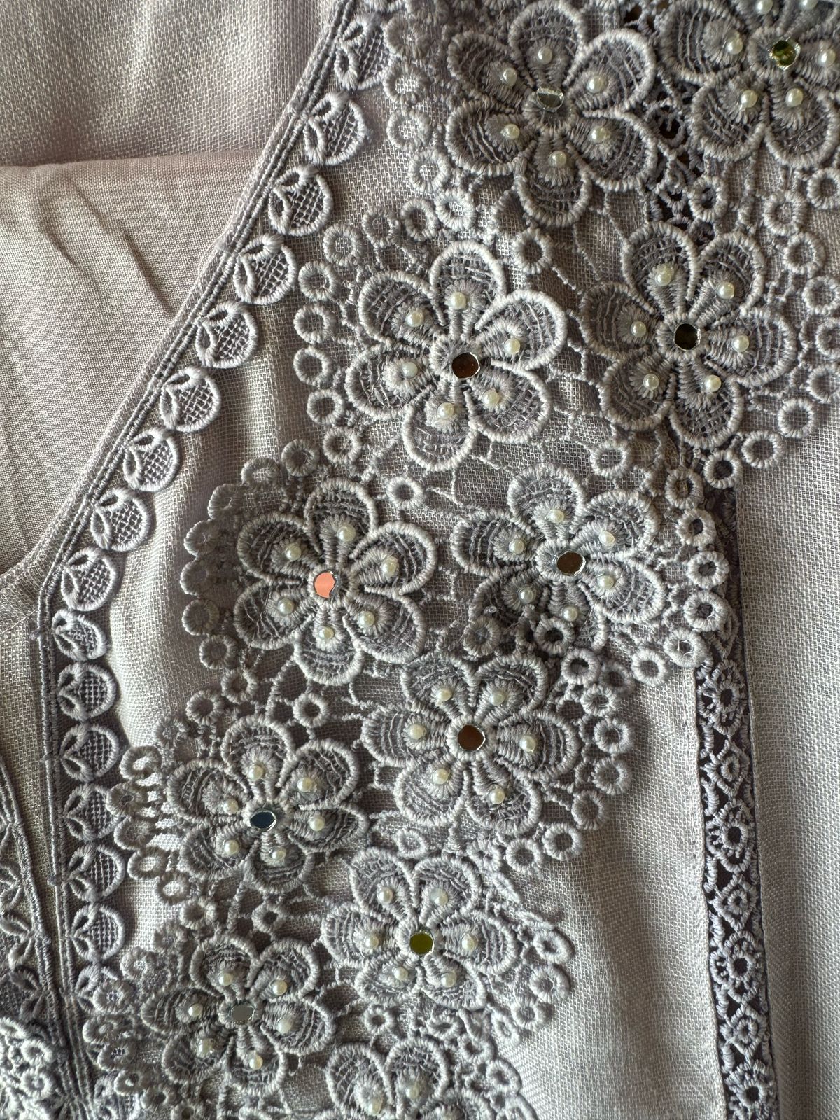 Cotton Linen semi stitched Designer casual suits with Floral