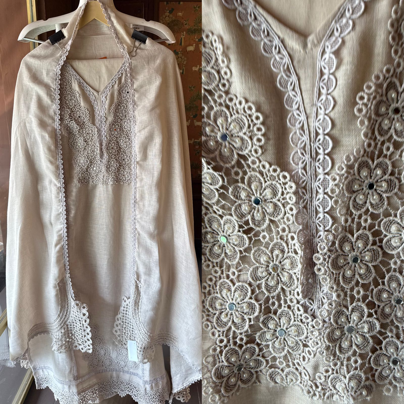 Cotton Linen semi stitched Designer casual suits