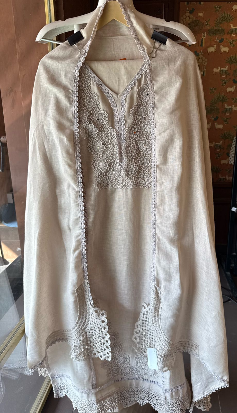 Cotton Linen semi stitched Designer casual suits