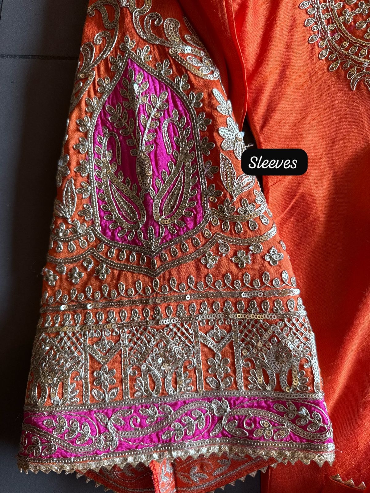 Pure 100% raw silk Kurta with Very beautiful Gold