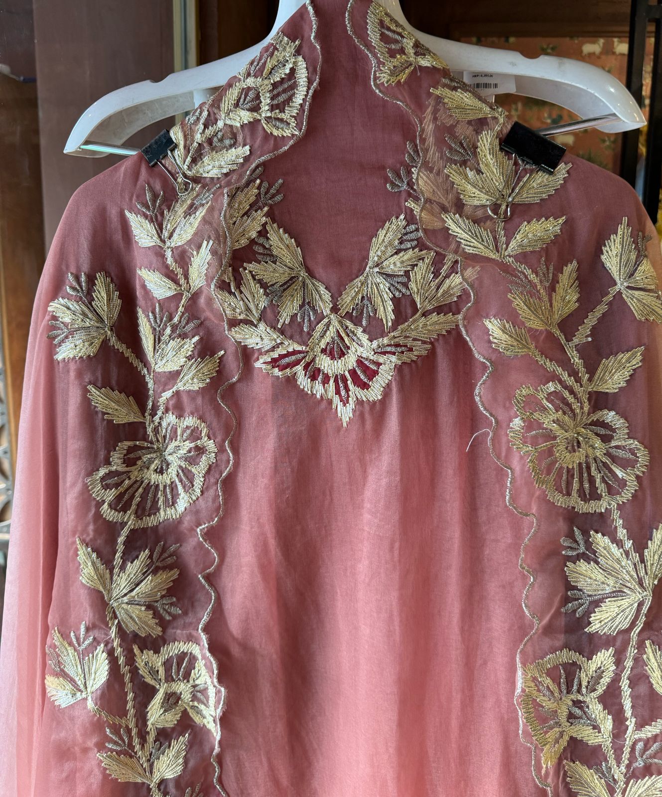 Pure organza unstitched Shirt