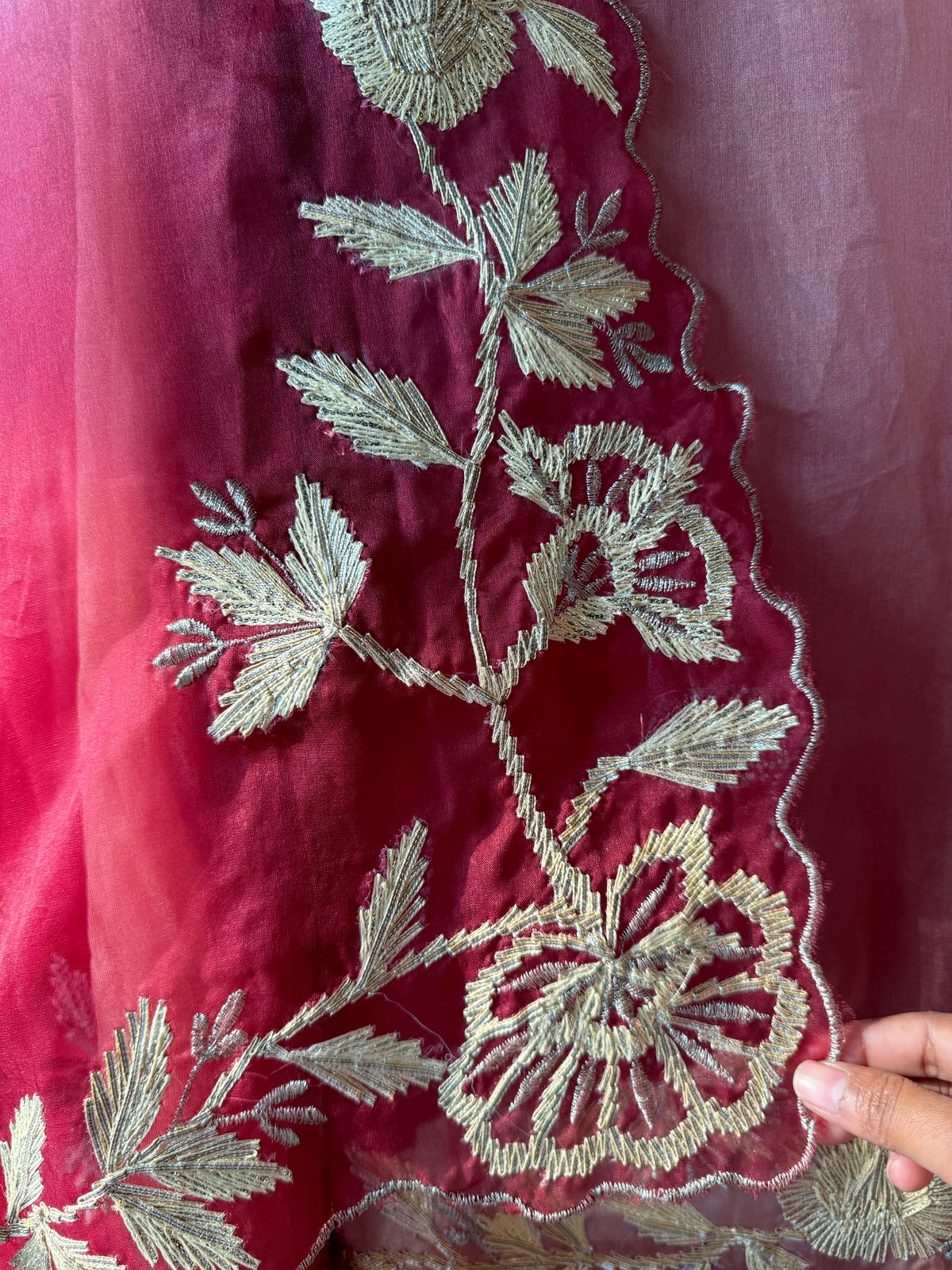 Pure organza unstitched Shirt