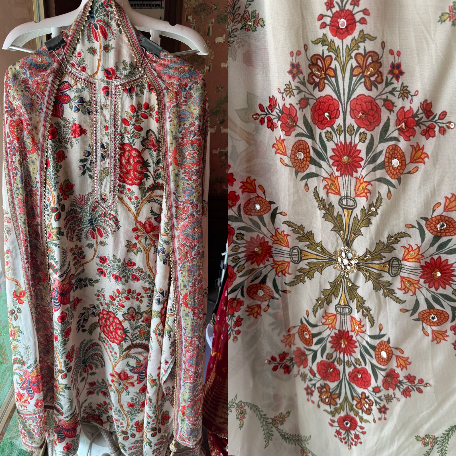Pure Silk shirt Bagh printed Unstitched shirt