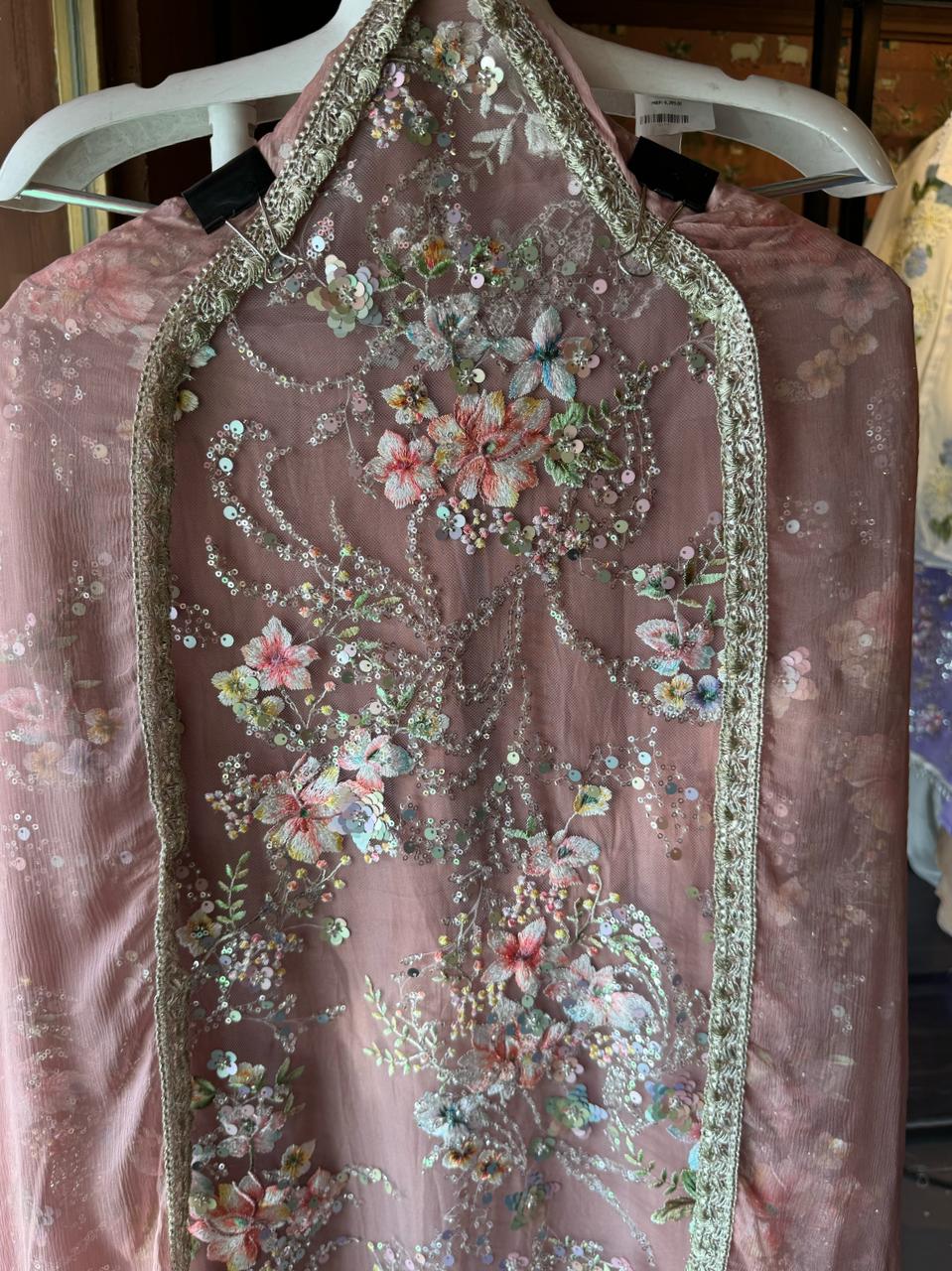 Beautiful Sequece embellished Unstitched Shirt