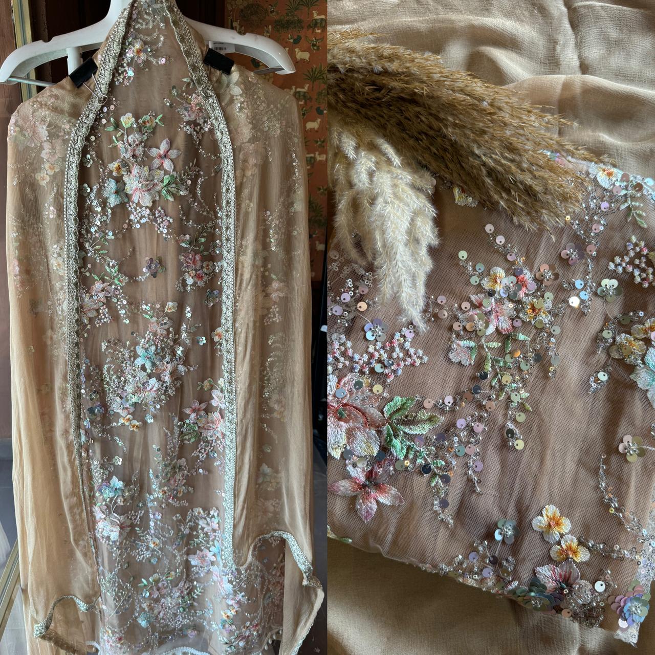 Beautiful Sequece embellished Unstitched Shirt