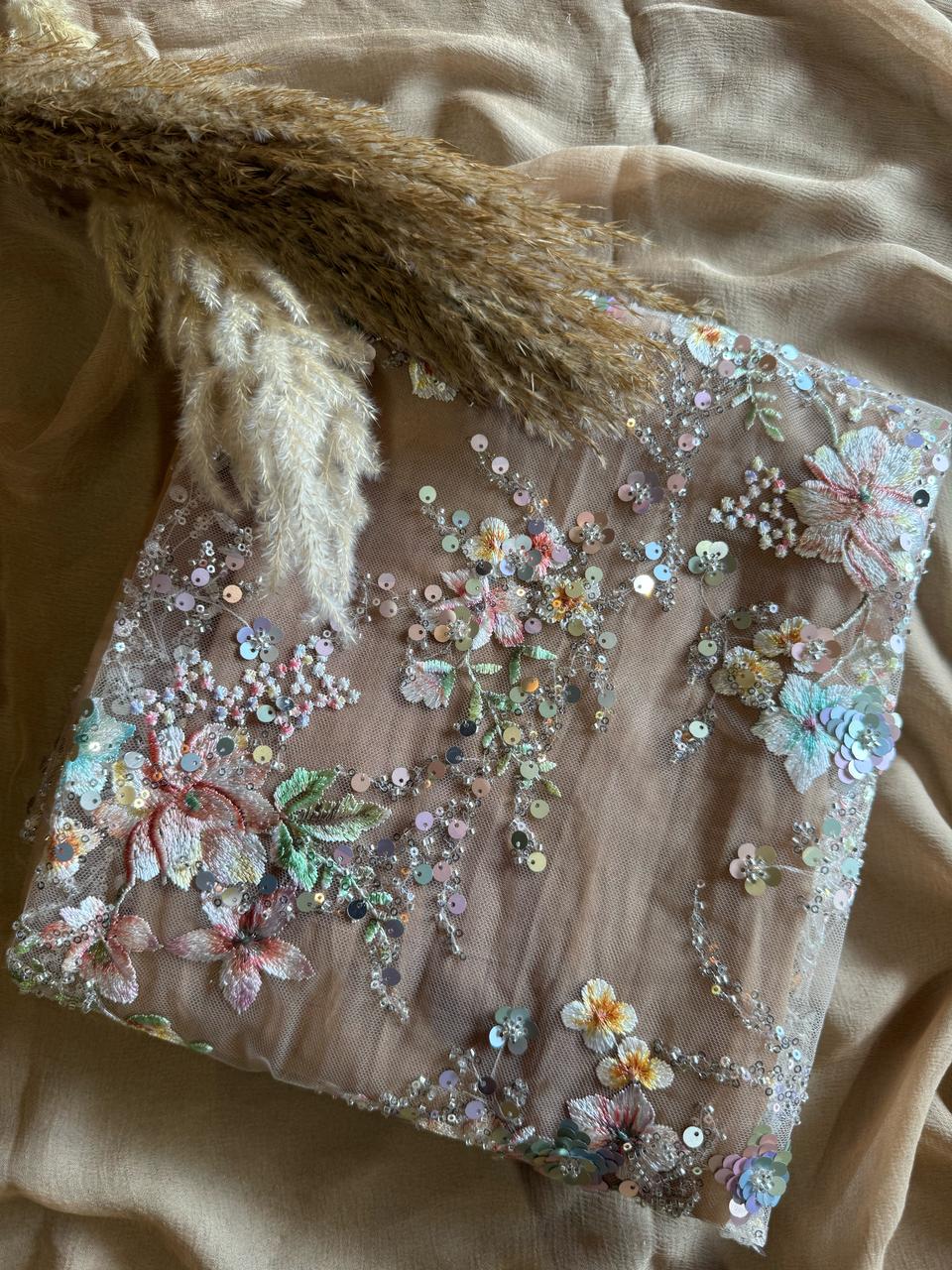 Beautiful Sequece embellished Unstitched Shirt