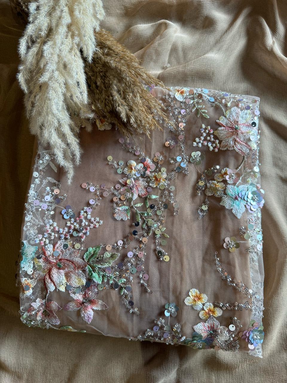 Beautiful Sequece embellished Unstitched Shirt