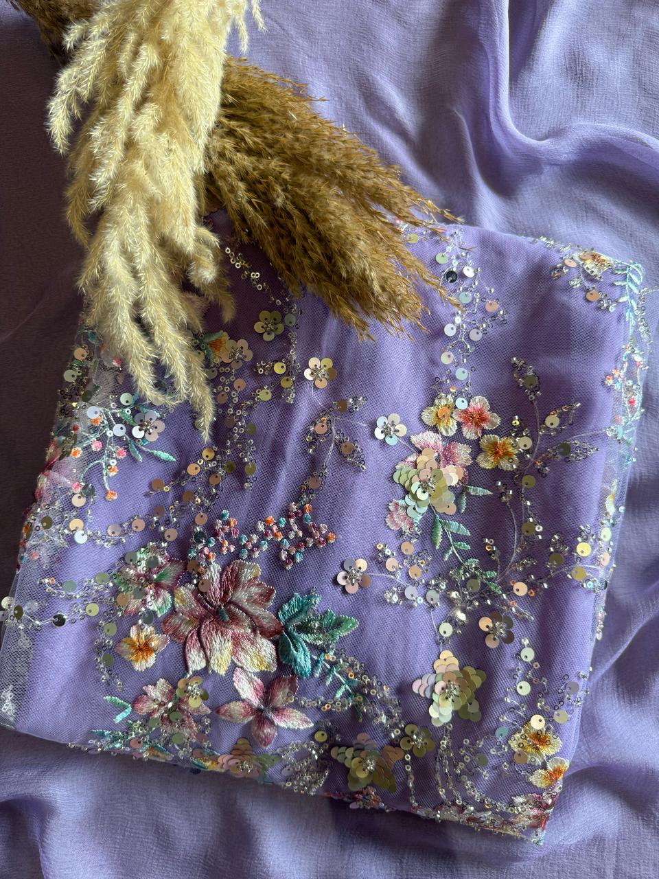 Beautiful Sequece embellished Unstitched Shirt