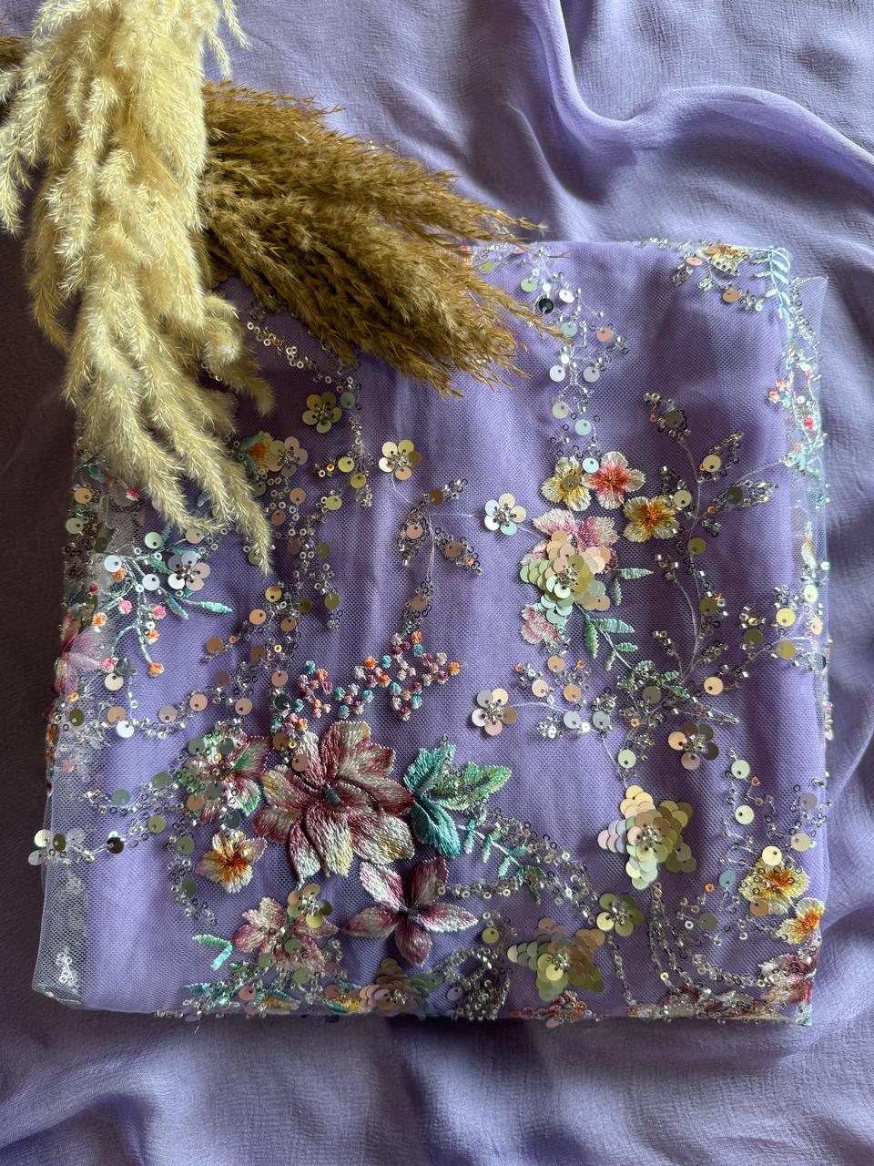 Beautiful Sequece embellished Unstitched Shirt