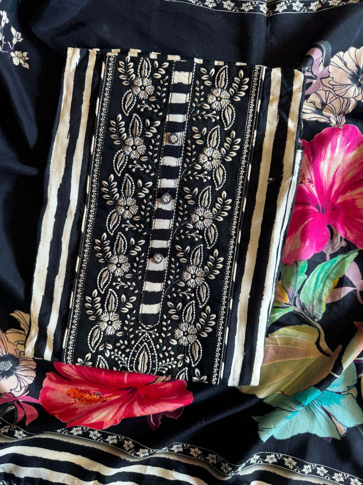 Pure Muslin stripes design