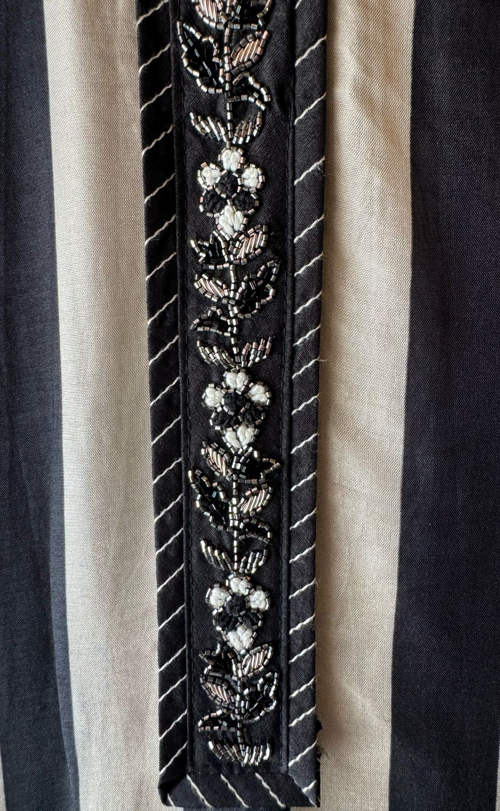 Pure Muslin Stripe digital printed Shirt