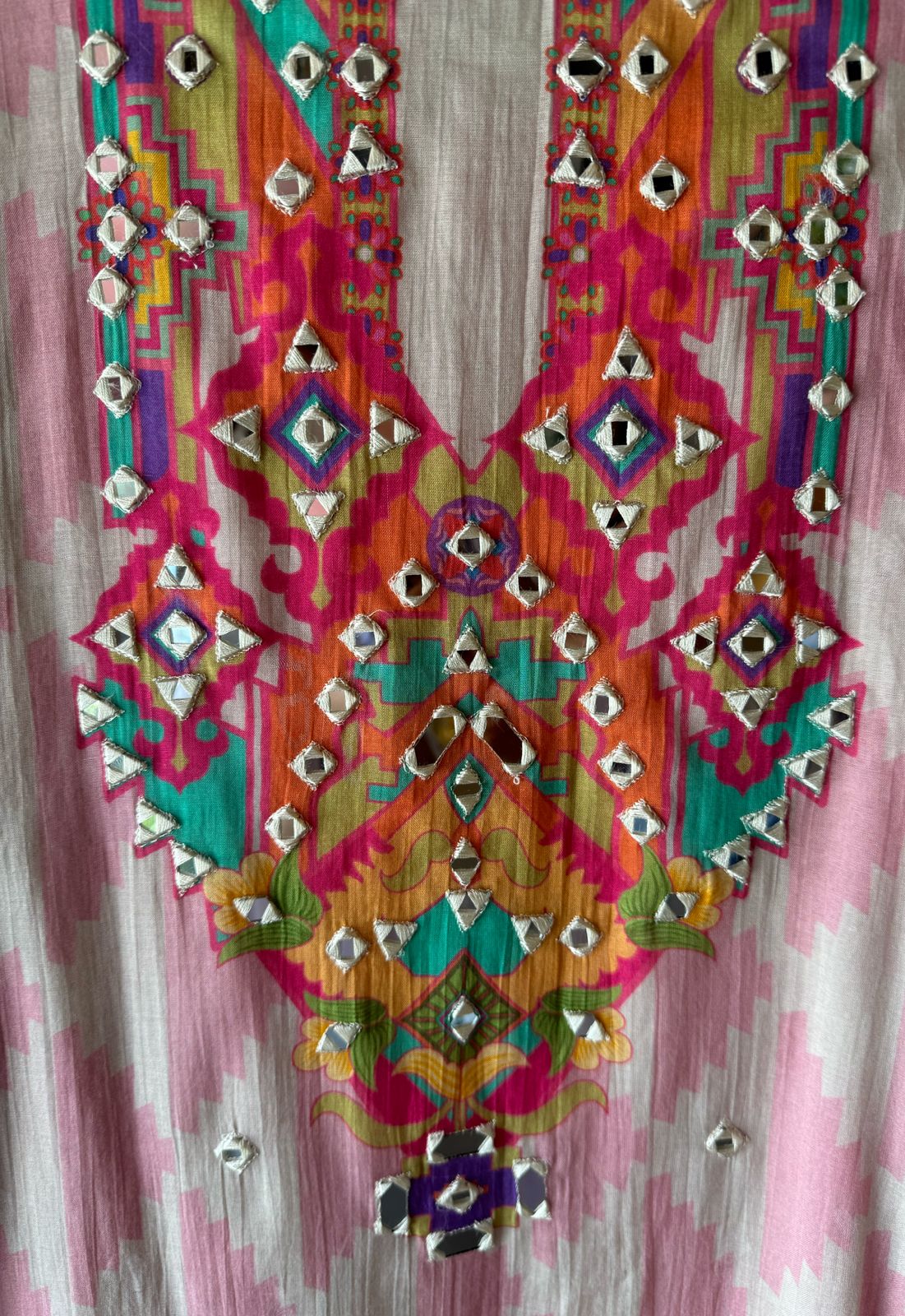 Mul Mul cotton unstitched Kurta
