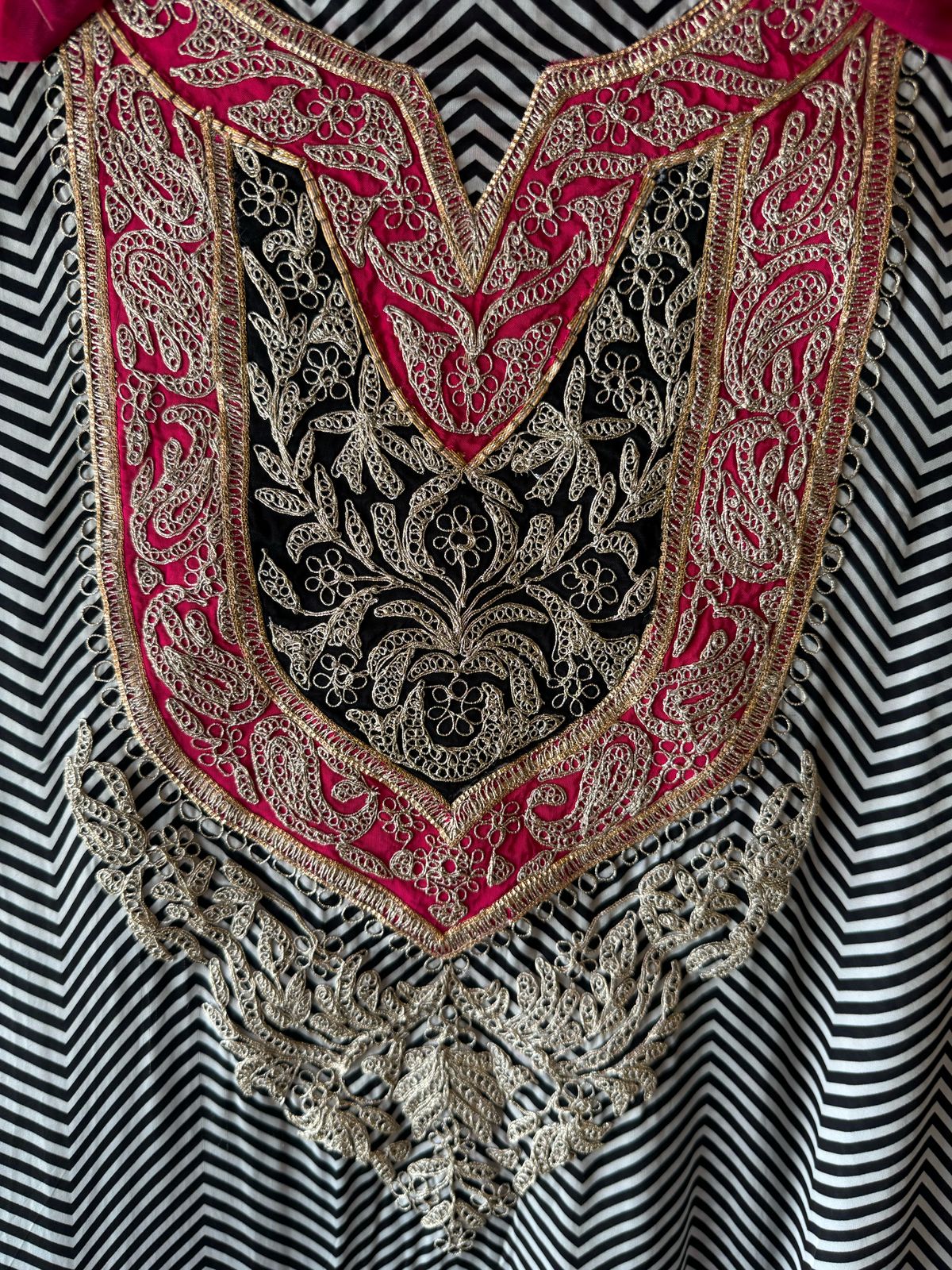 Pure Satin Silk Striped kurta