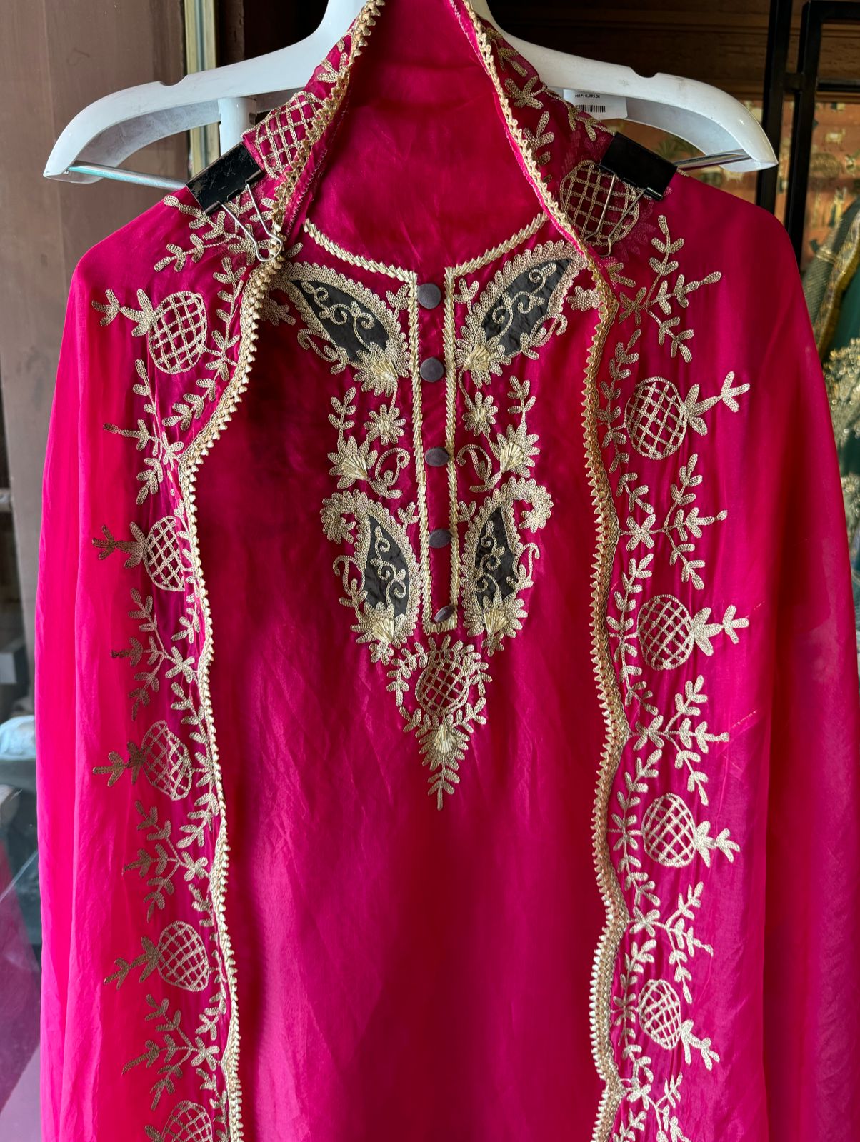 Pure organza Unstitched Kurta