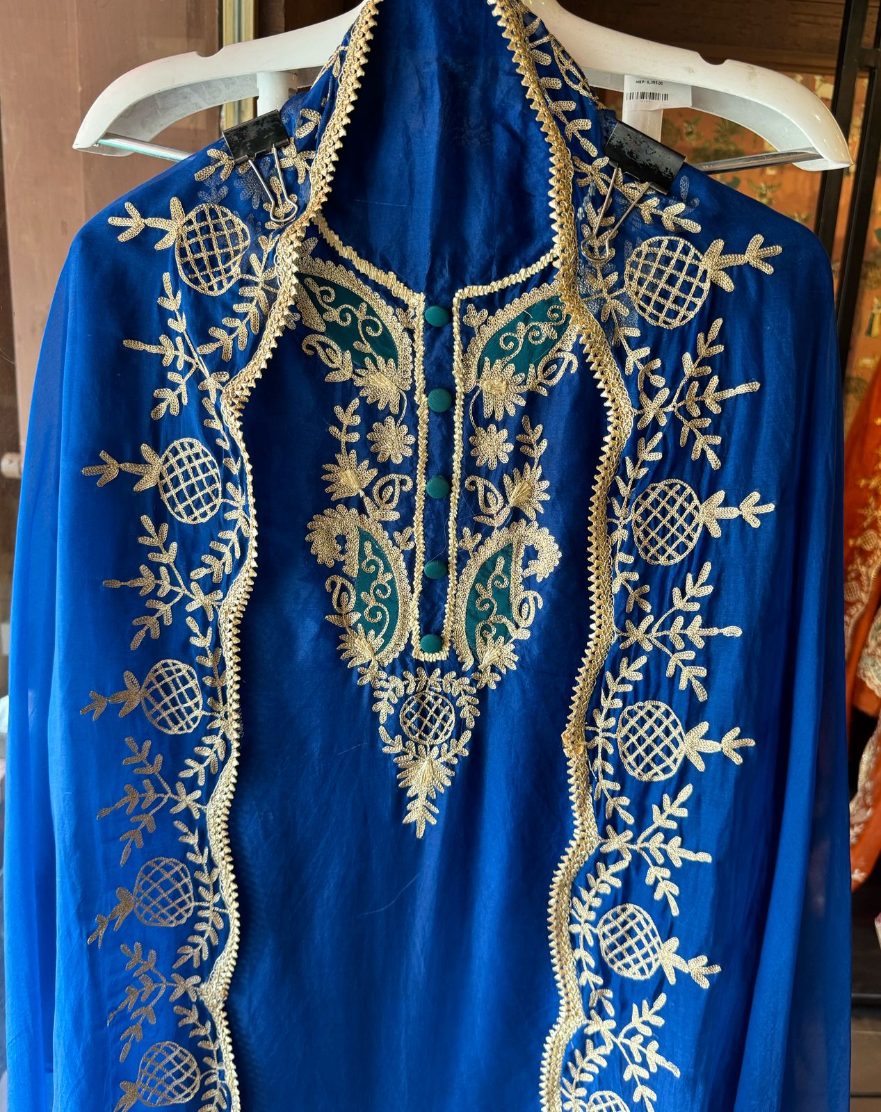 Pure organza Unstitched Kurta