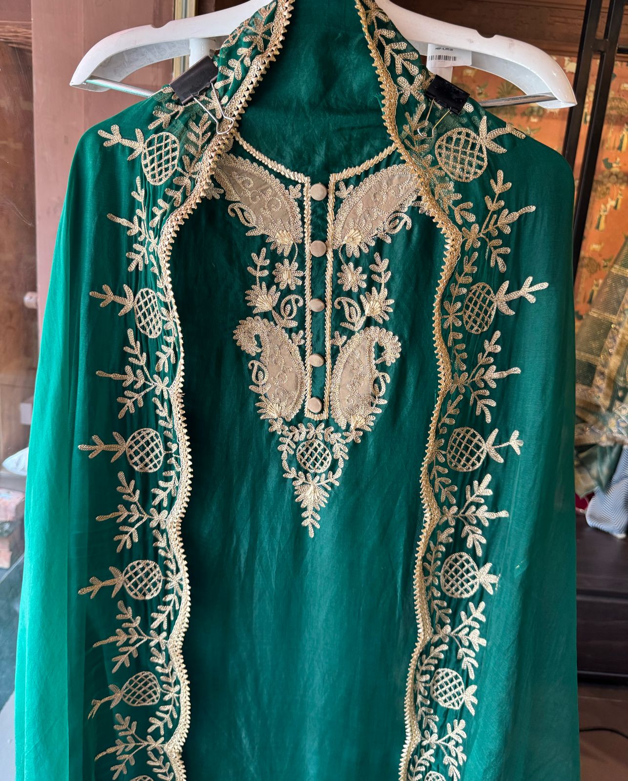Pure organza Unstitched Kurta