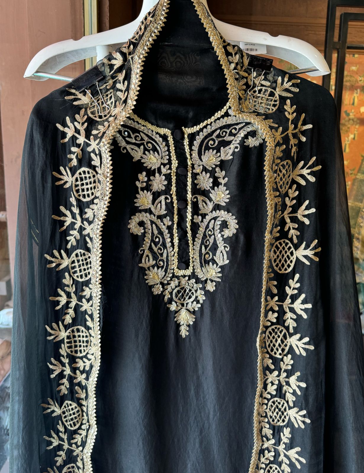 Pure organza Unstitched Kurta