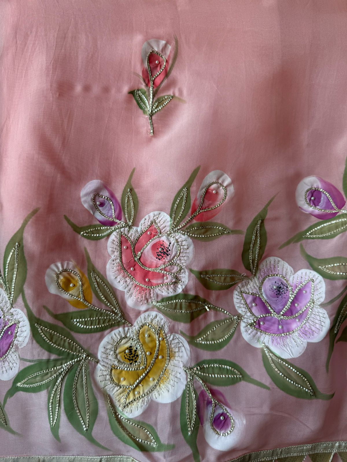 Soft organza Unstitched Kurta