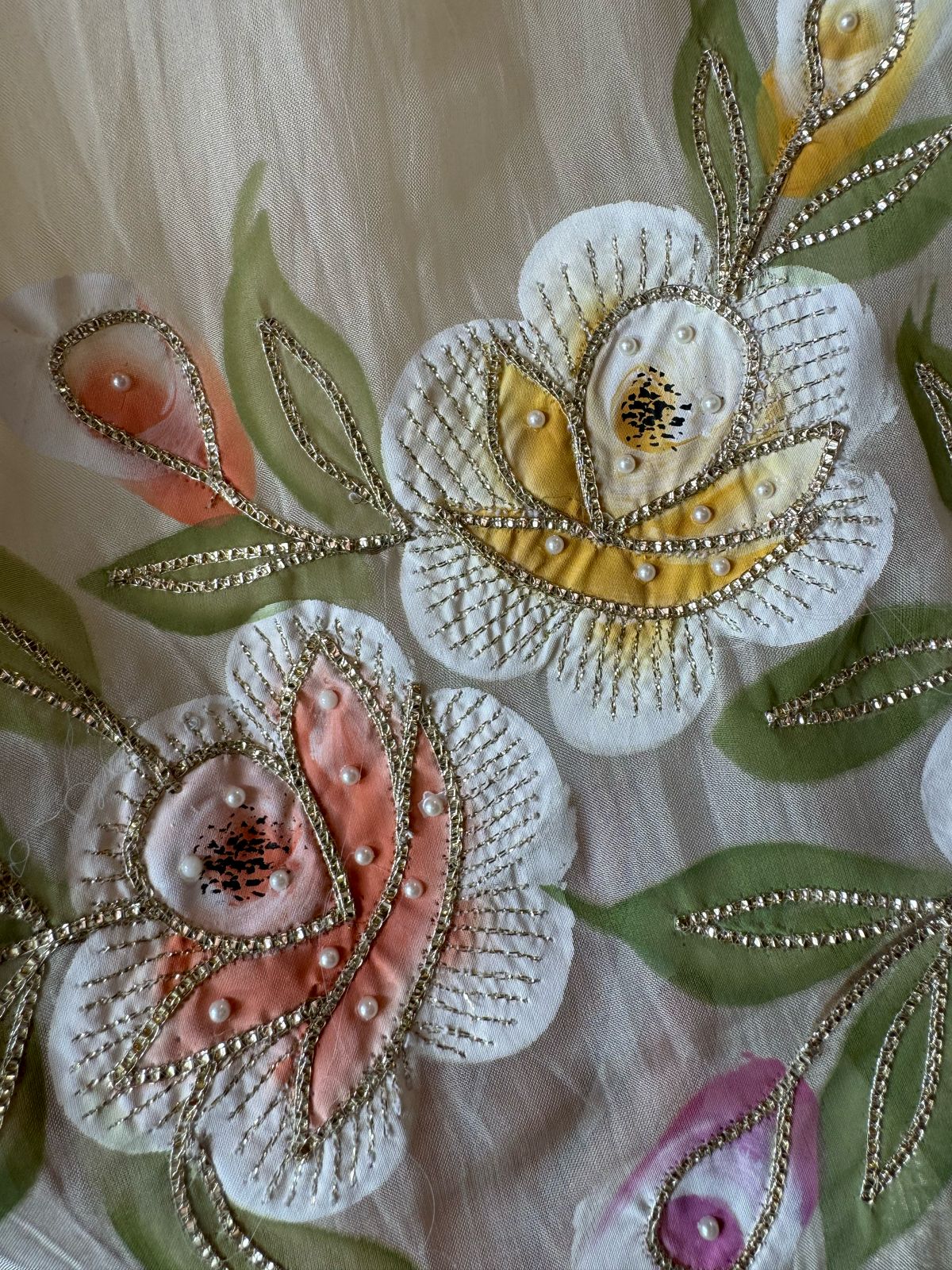 Soft organza Unstitched Kurta