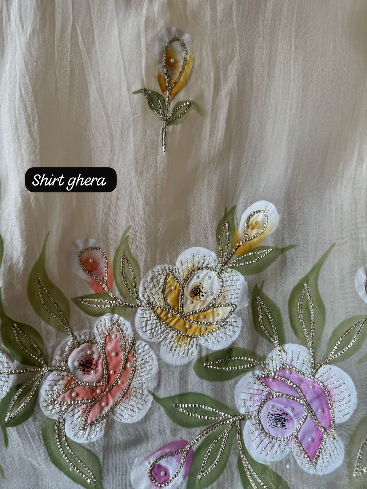 Soft organza Unstitched Kurta