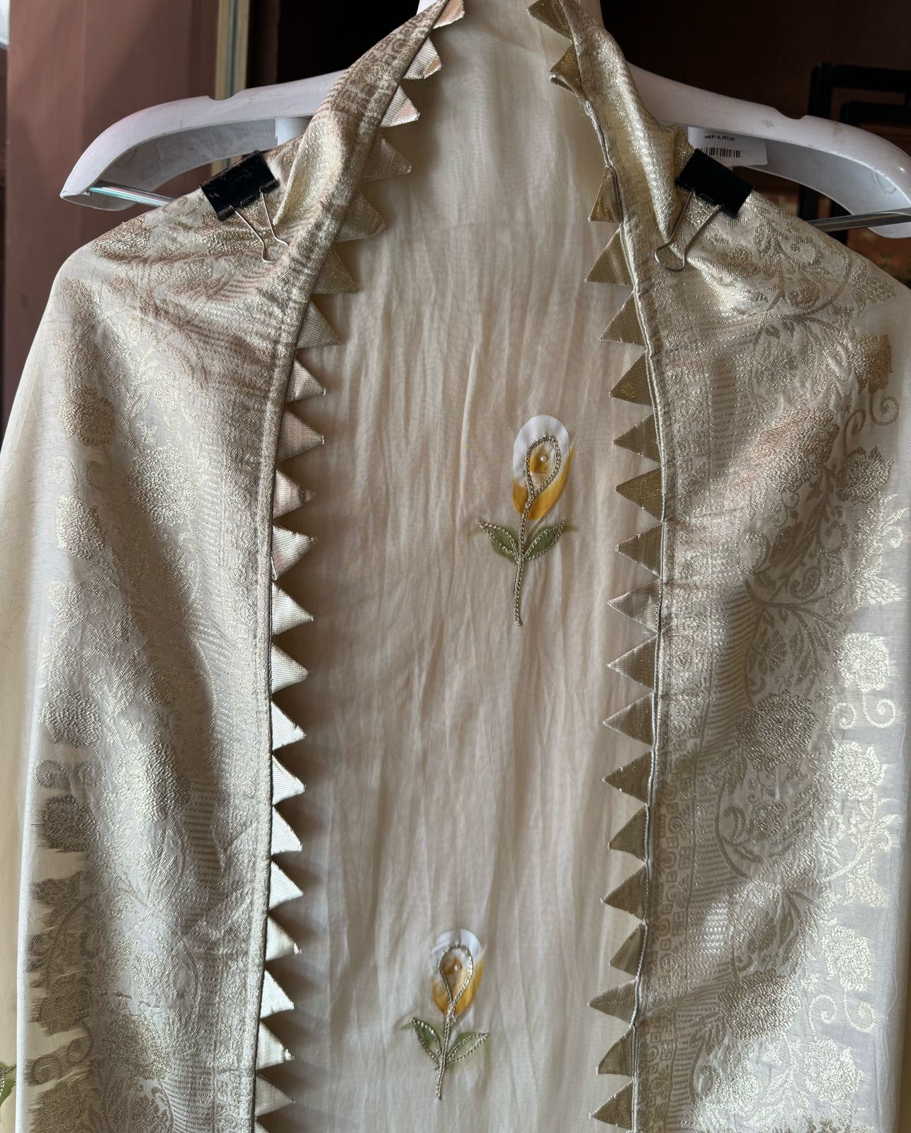 Soft organza Unstitched Kurta