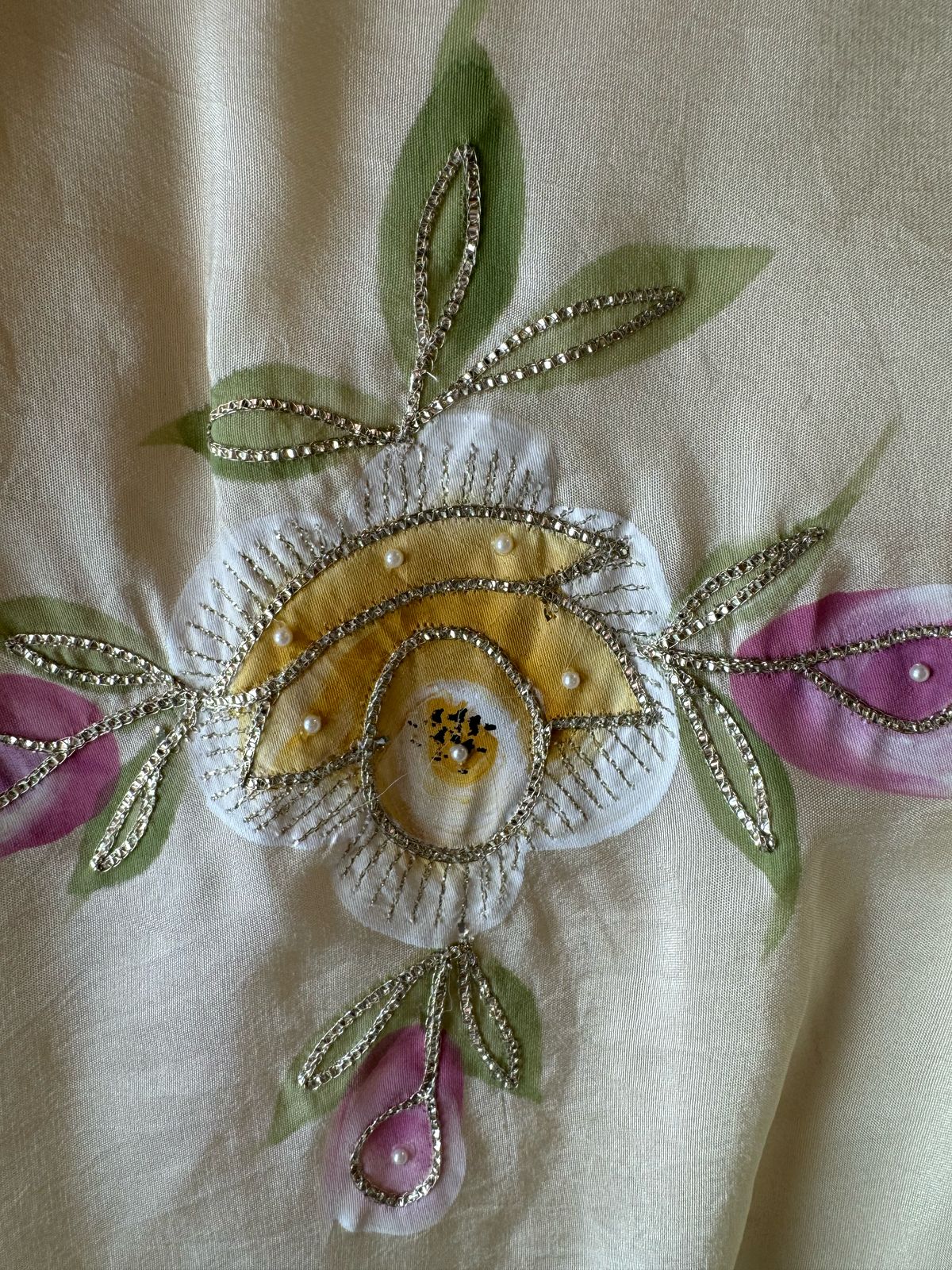 Soft organza Unstitched Kurta