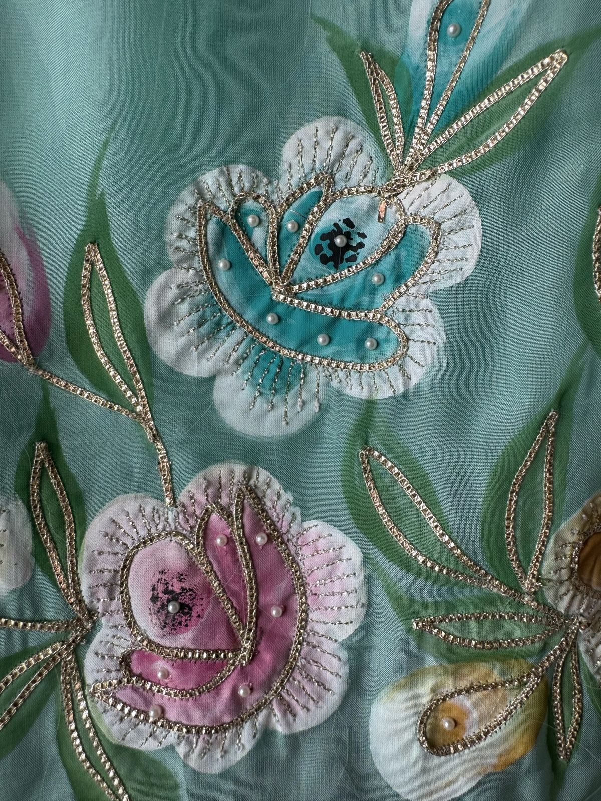 Soft organza Unstitched Kurta