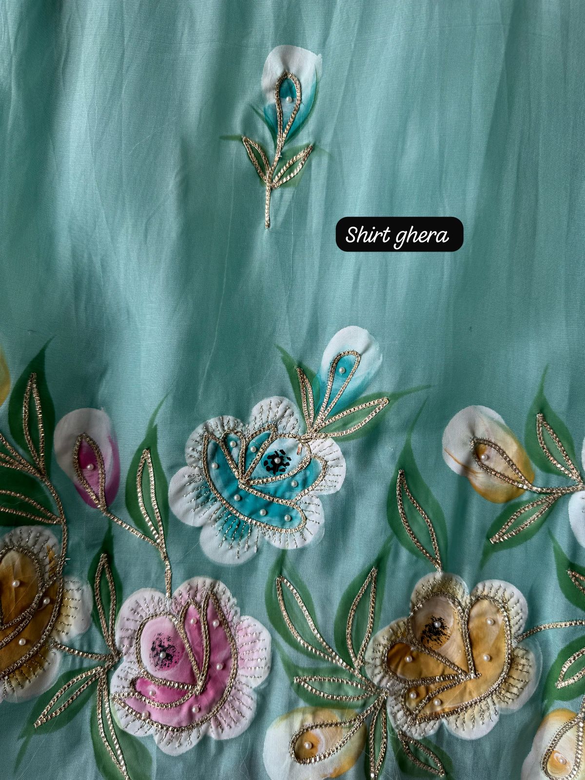 Soft organza Unstitched Kurta