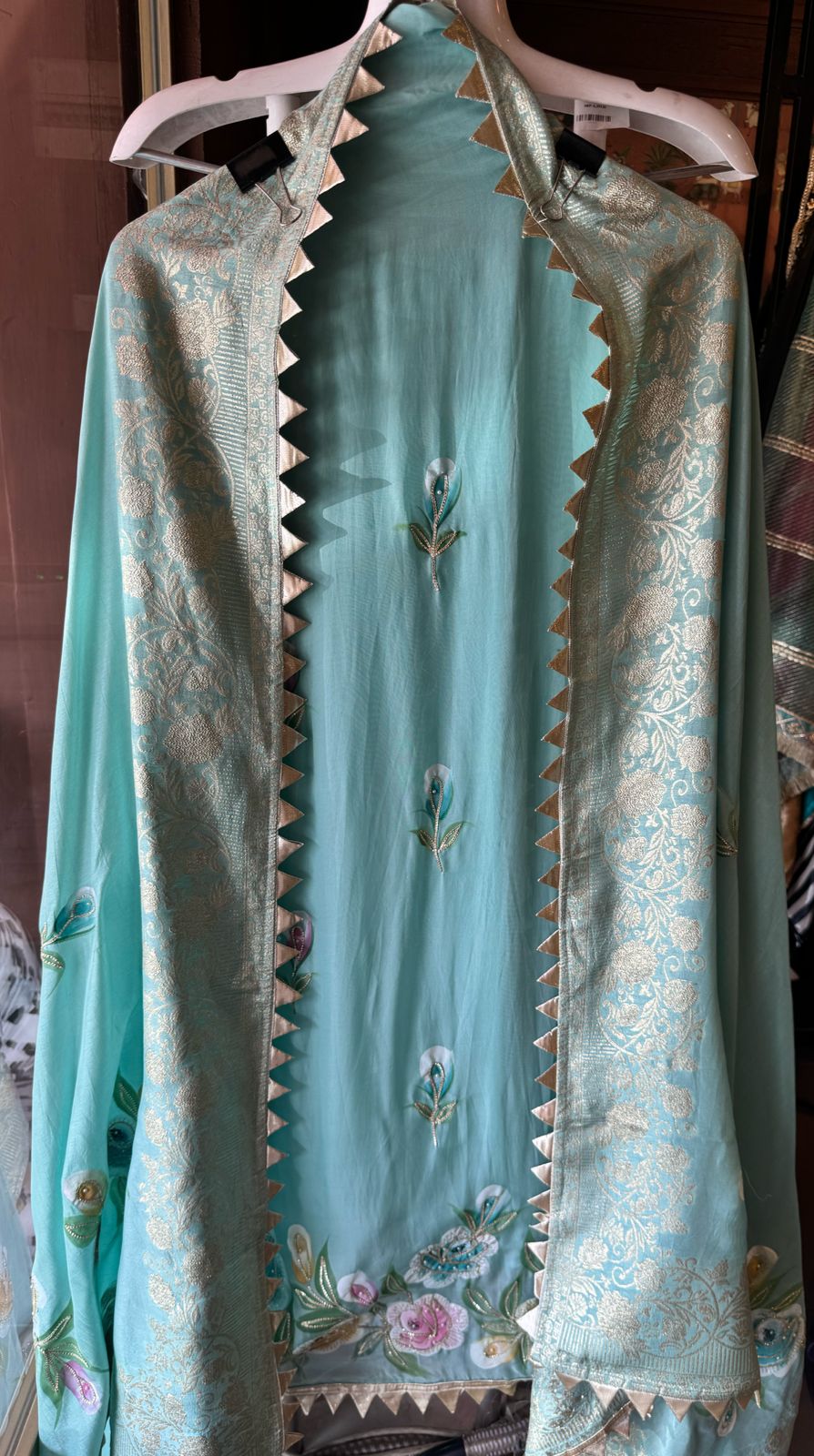 Soft organza Unstitched Kurta