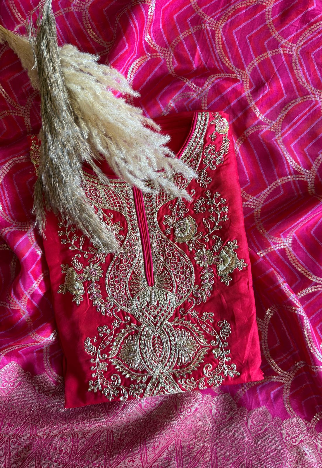 Pure Silk Unstitched Kurta