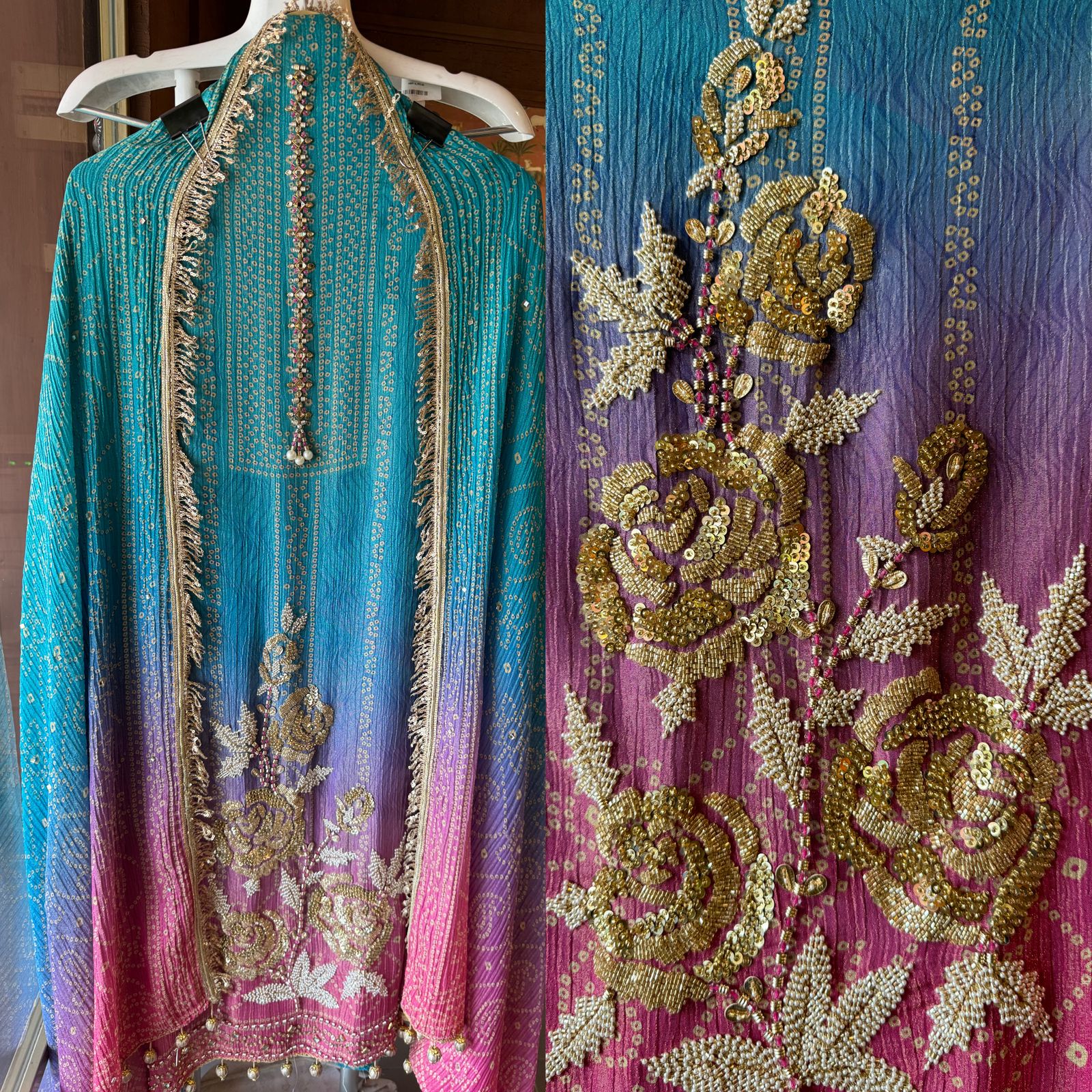 Crushed stretchable Tissue fabric