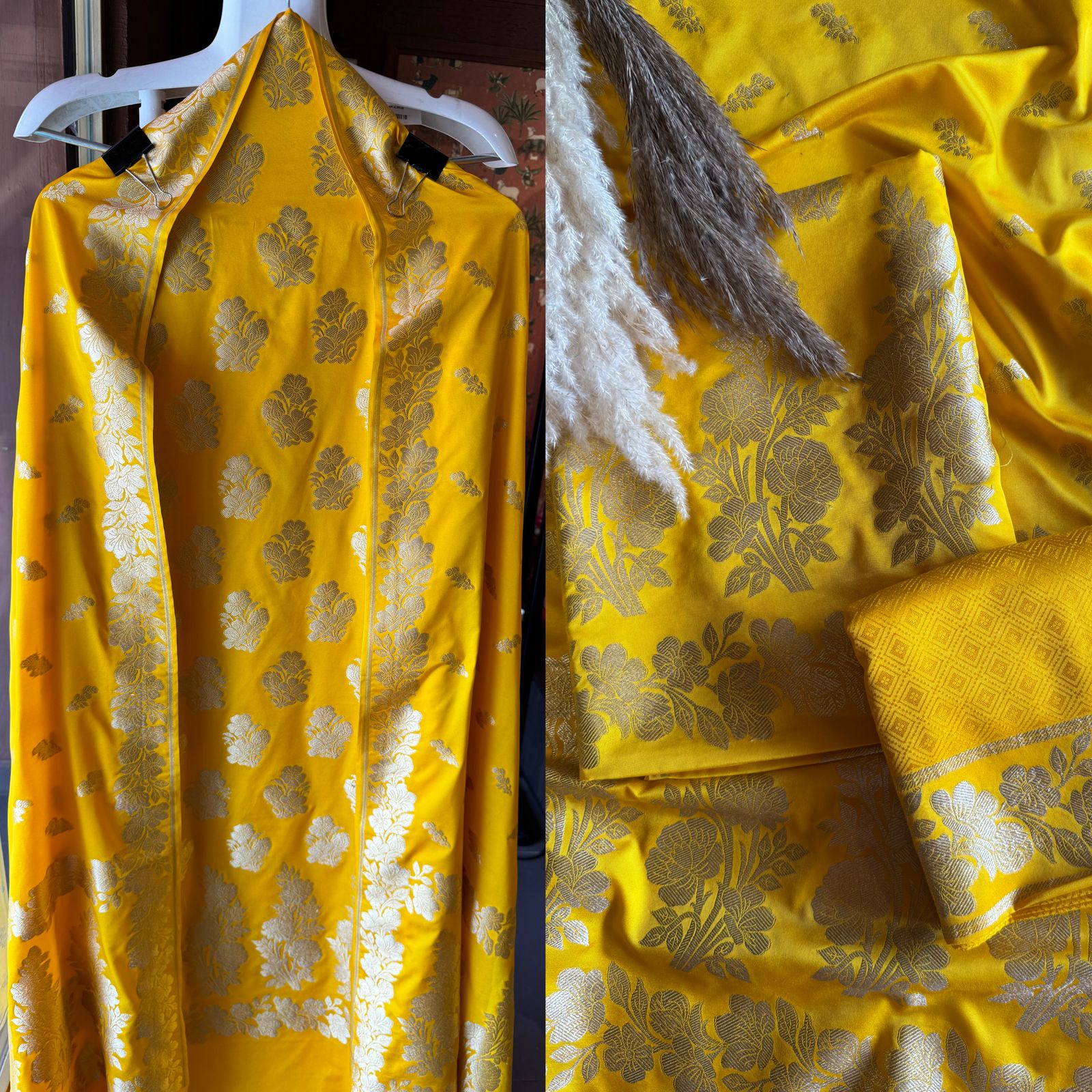 Shop Our New Butidar Banarsi silk Unstitched Suits fabrics