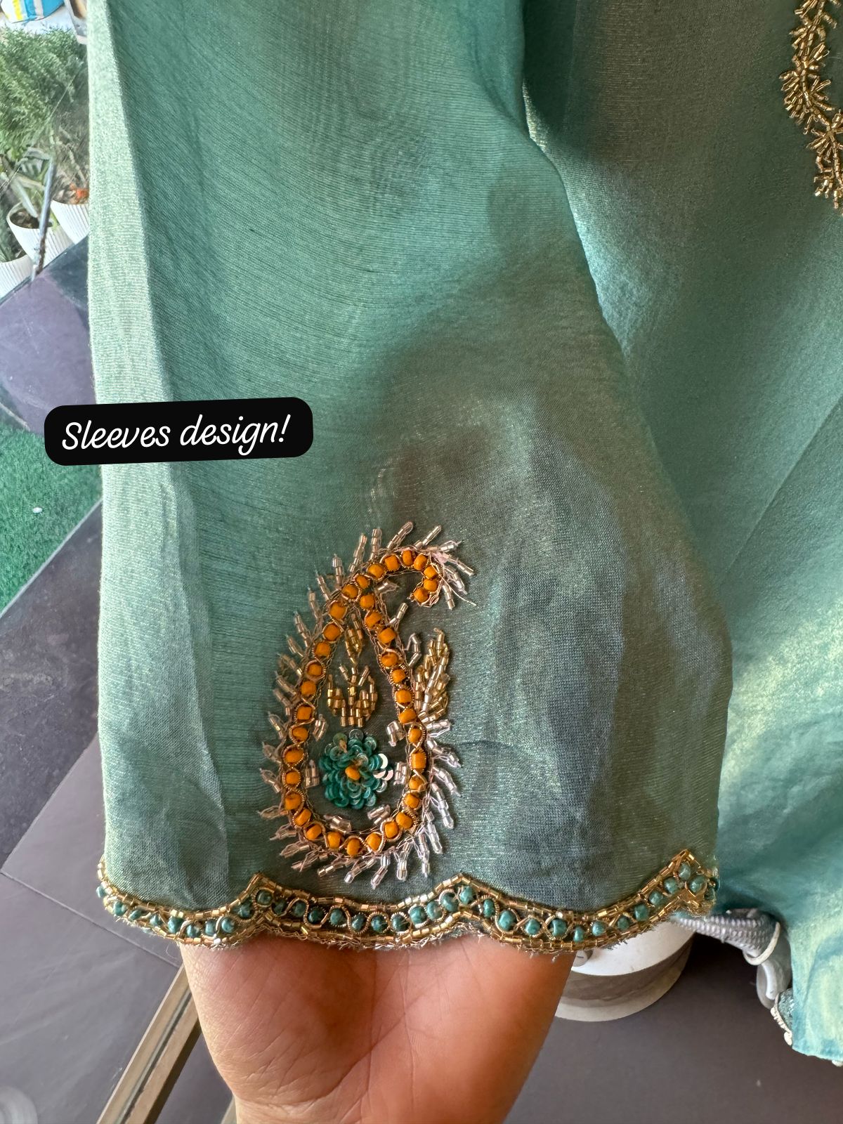 Shimmer tissue semi stitched suit