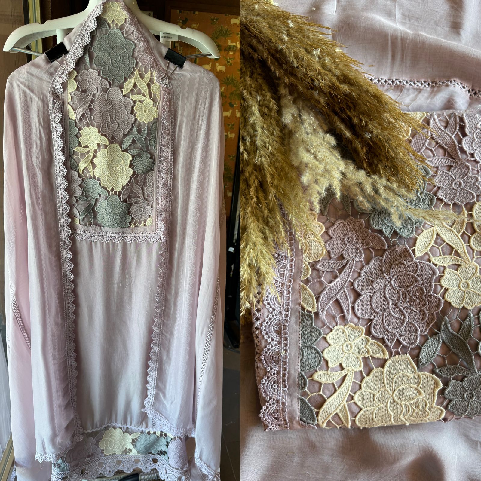 Pure soft organza  unstitched Suit