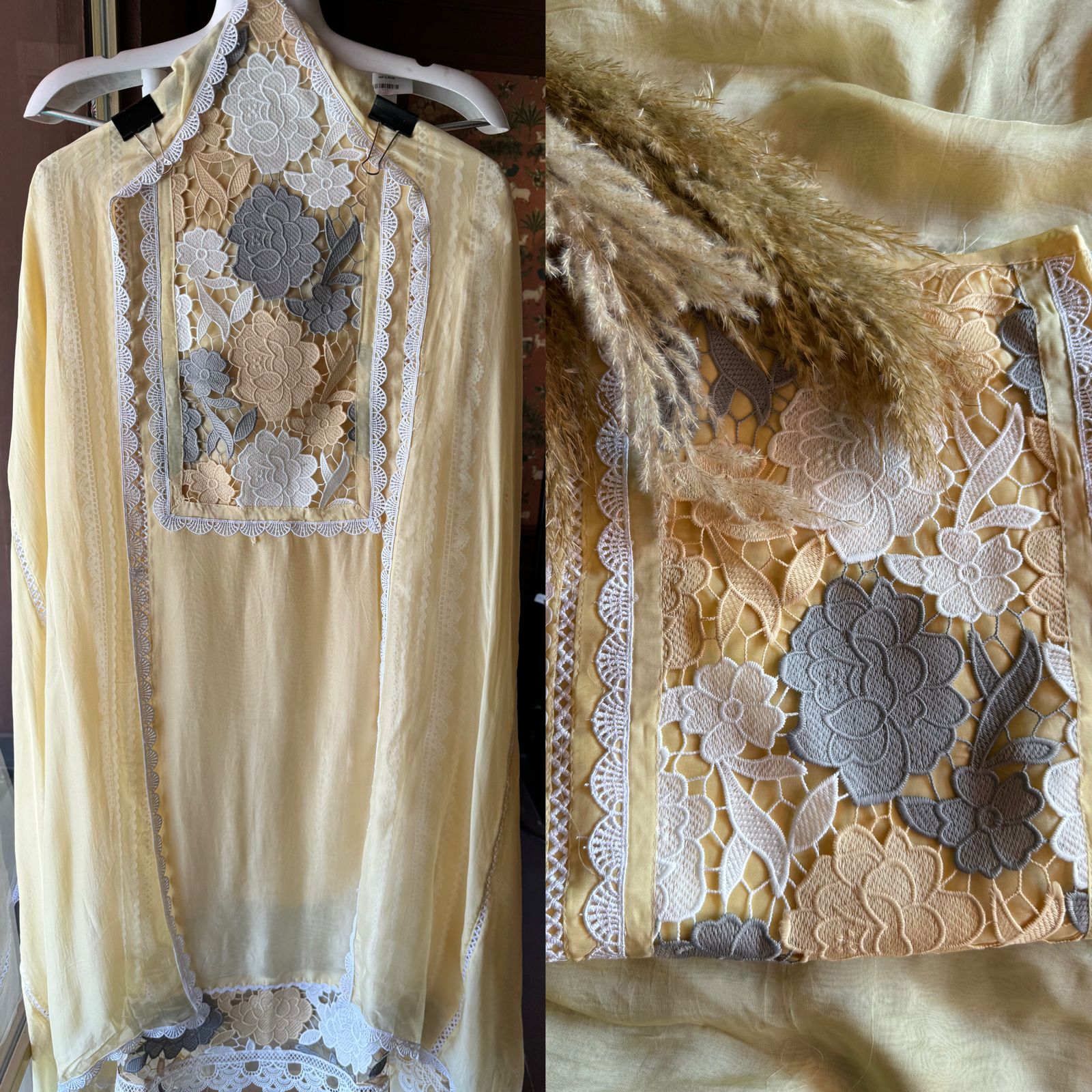 Pure soft organza  unstitched Suit