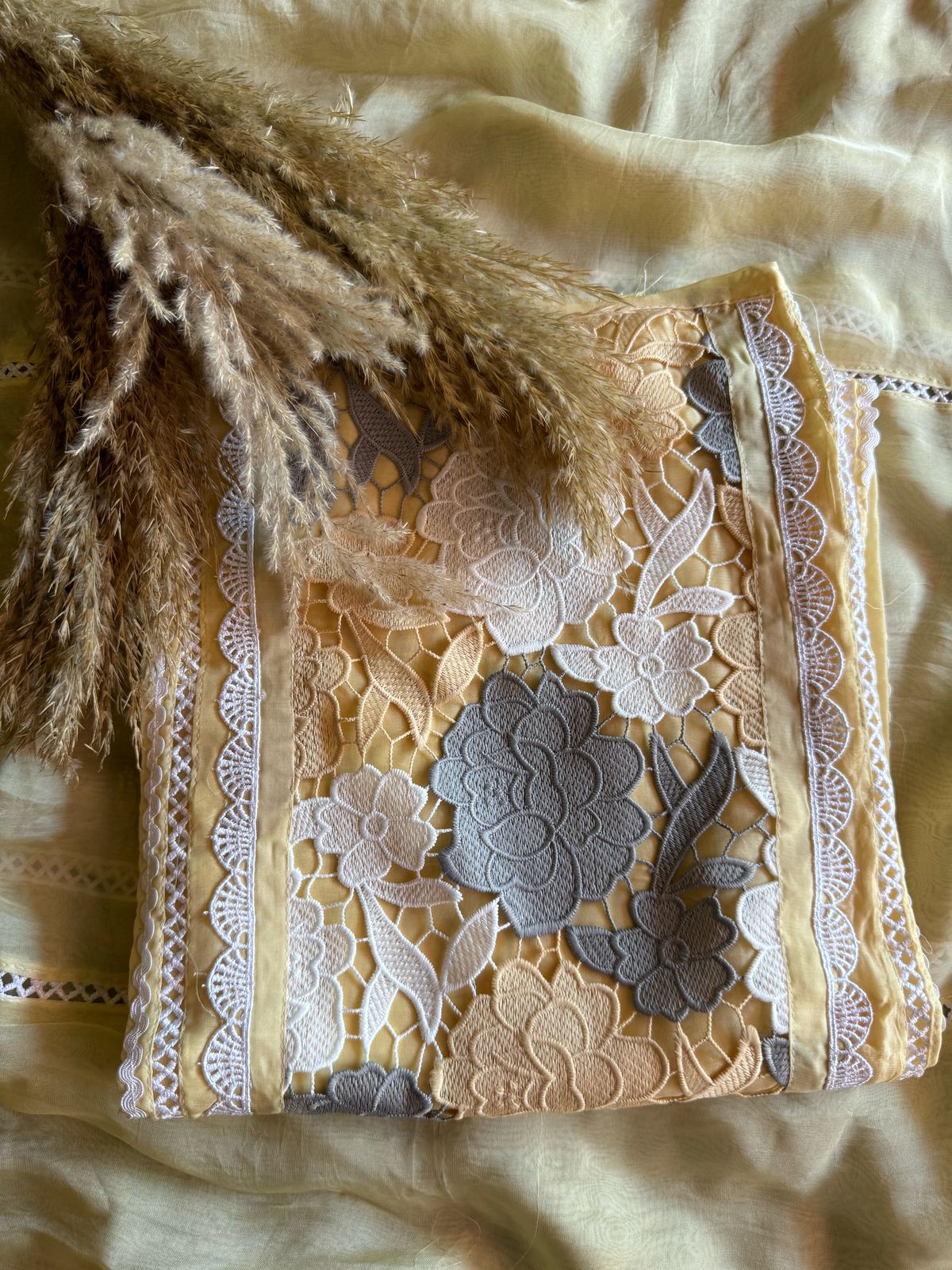 Pure soft organza  unstitched Suit