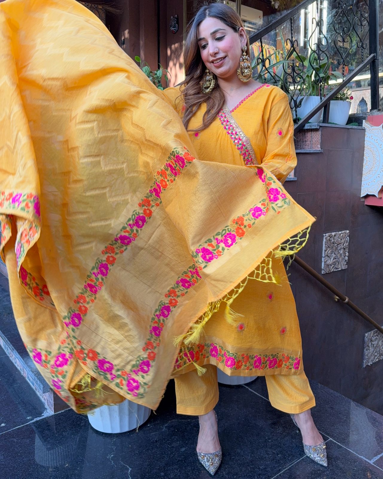 New Mul chanderi Banarasi Suit