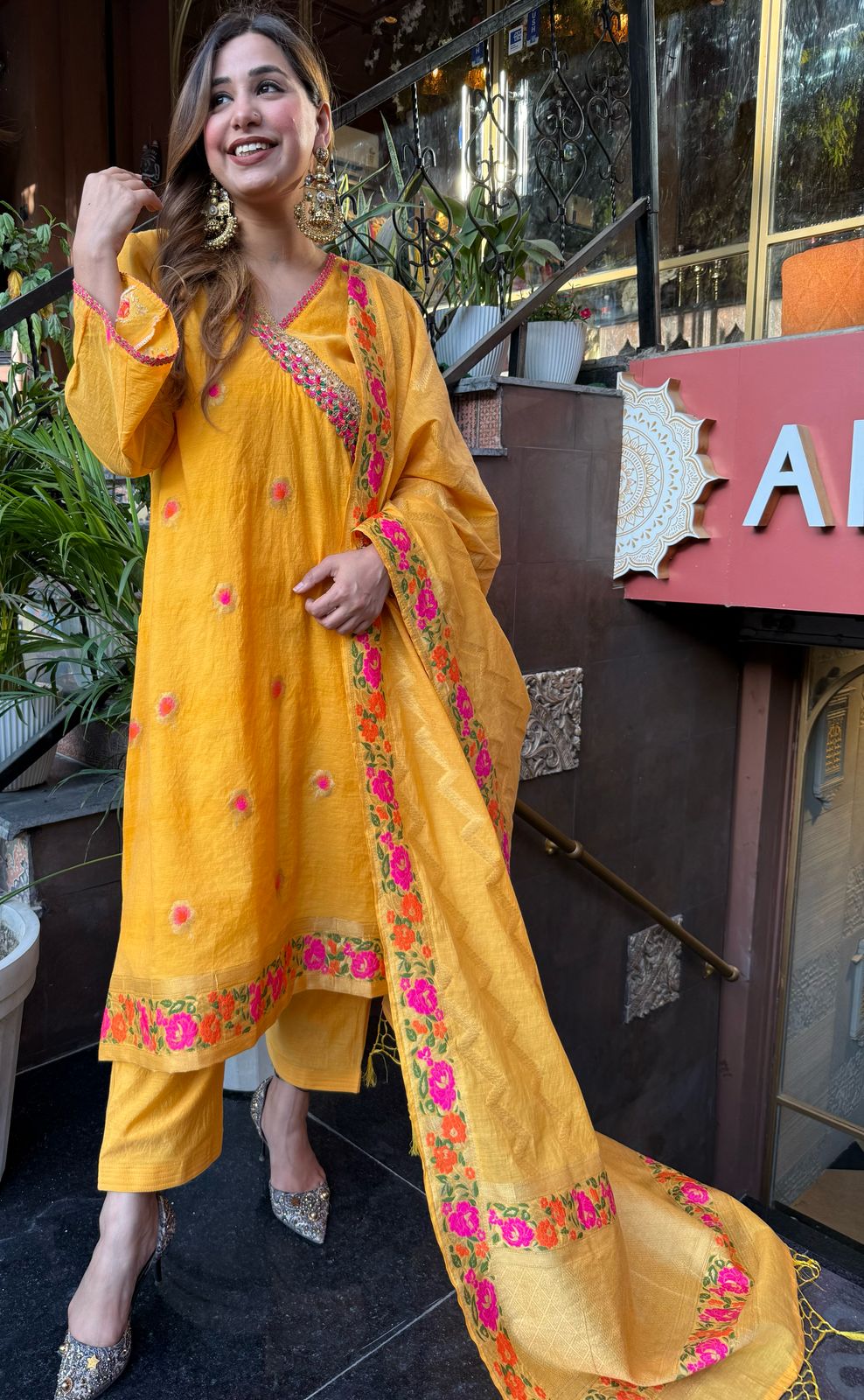 New Mul chanderi Banarasi Suit