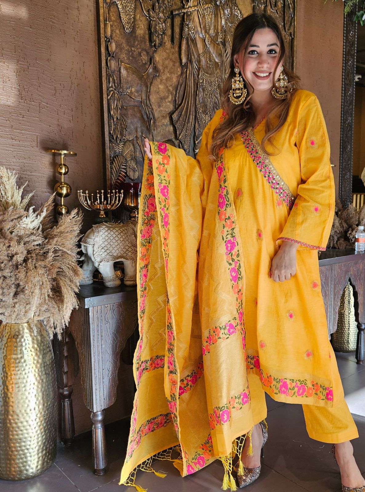 New Mul chanderi Banarasi Suit