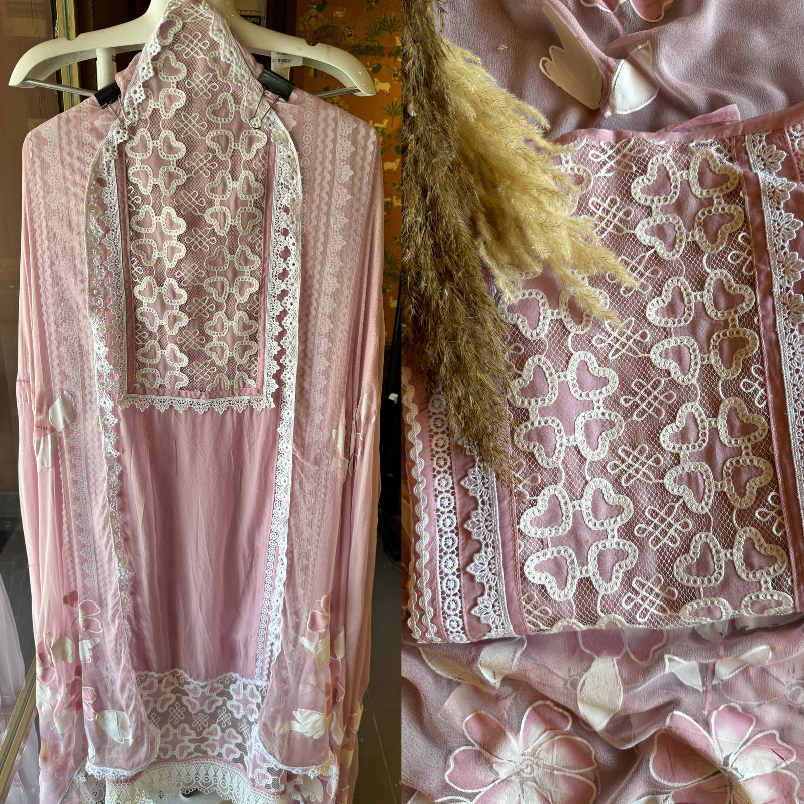 Pure soft organza  unstitched Suit